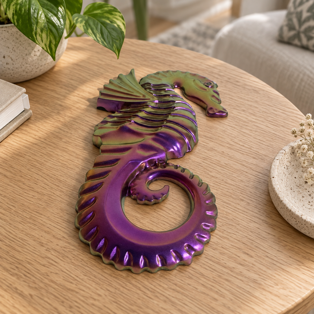 Amethyst Tidekeeper - Seahorse displayed in a home setting — lifestyle mockup