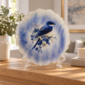 Bluebird in Bloom - Decorative Plate displayed in a home setting — lifestyle mockup