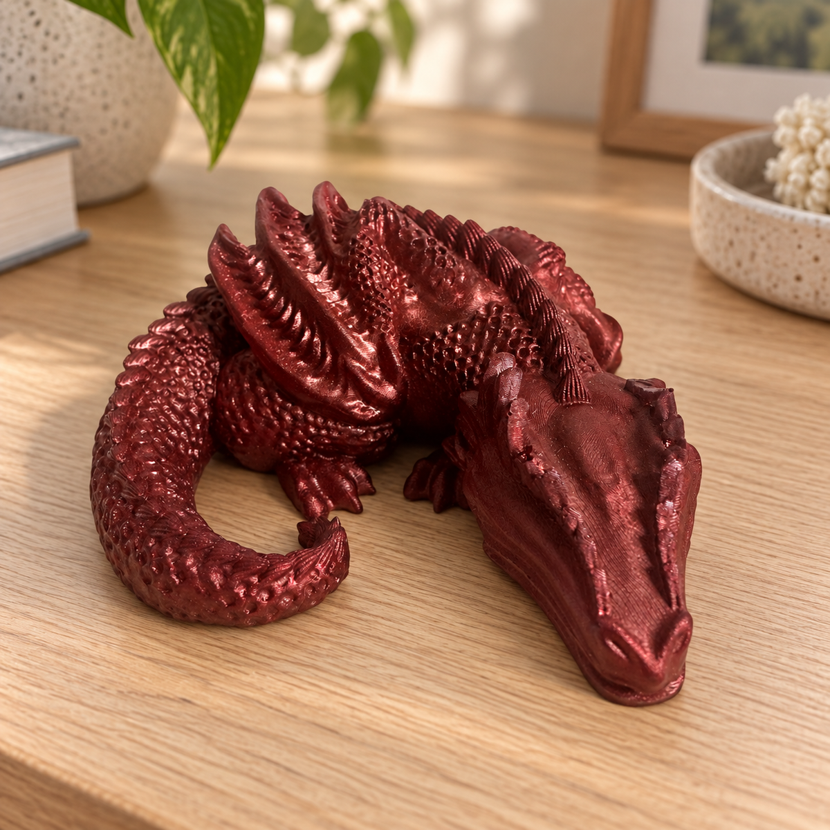 Crimson Wyrm - Dragon displayed in a home setting — lifestyle mockup