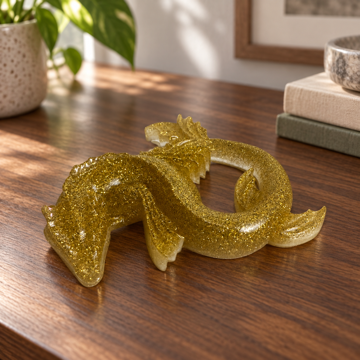Golden Coil - Dragon displayed in a home setting — lifestyle mockup