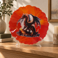 Inferno’s Wyrm - Decorative Plate displayed in a home setting — lifestyle mockup