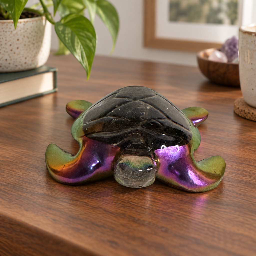 Mystic Mossfire - Turtle displayed in a home setting — lifestyle mockup