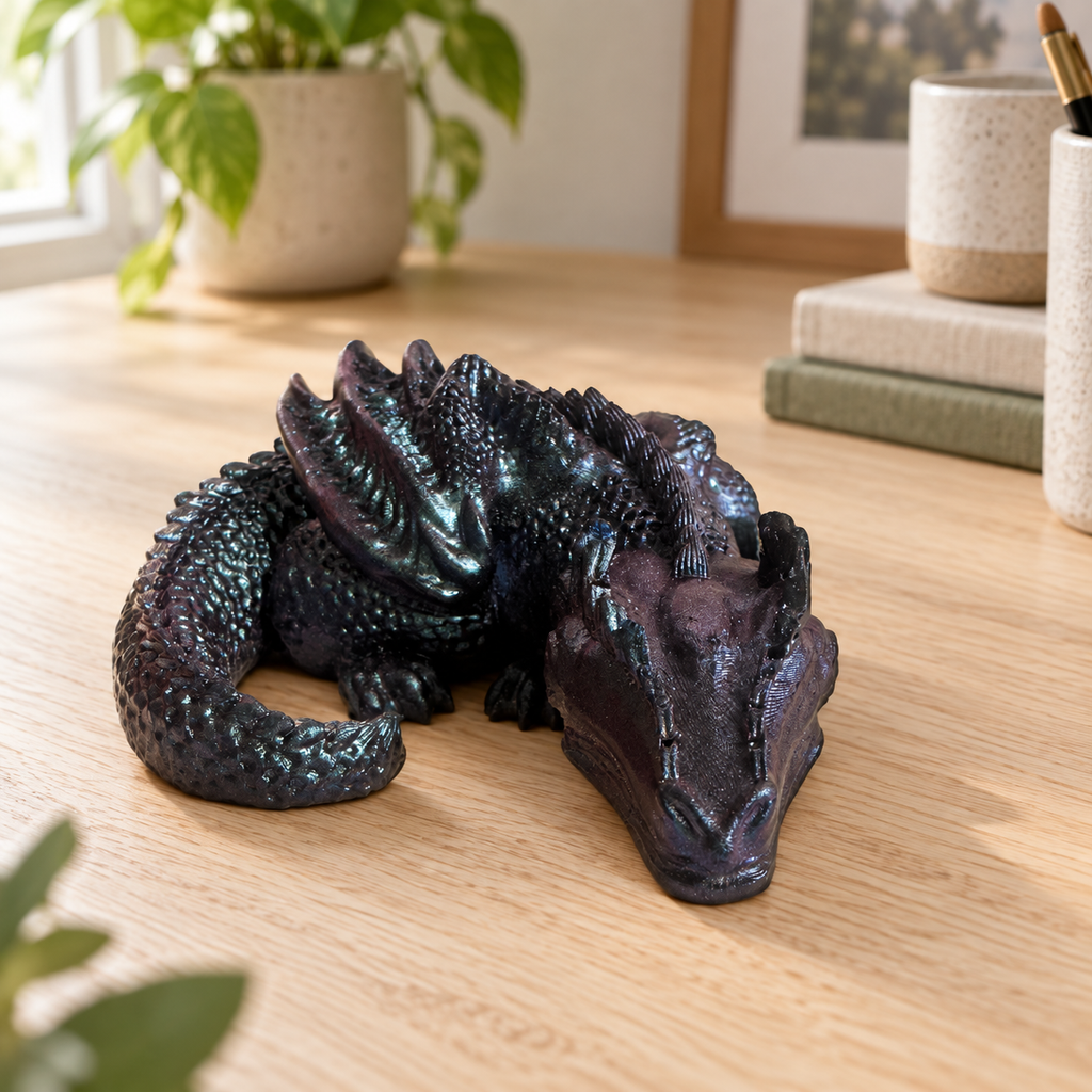 Obsidian Dusk - Dragon displayed in a home setting — lifestyle mockup
