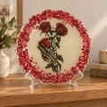 Roses of the Reaper - Decorative Plate displayed in a home setting — lifestyle mockup