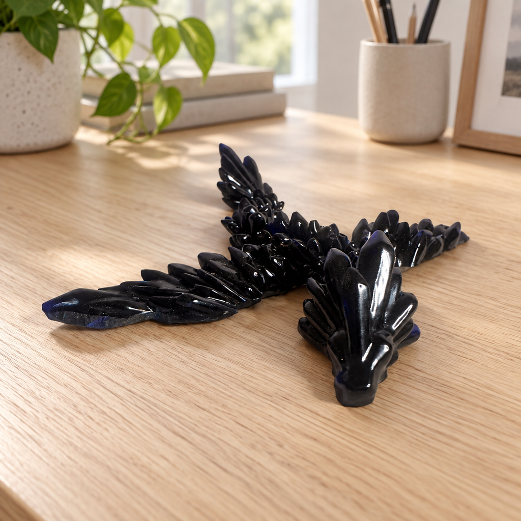 The Obsidian Wyrm - Dragon displayed in a home setting — lifestyle mockup