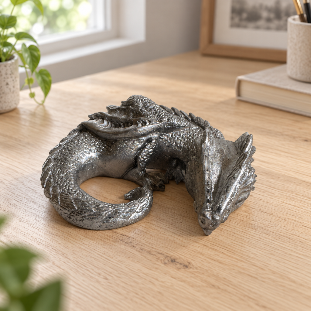 The Silver Wyrm - Dragon displayed in a home setting — lifestyle mockup